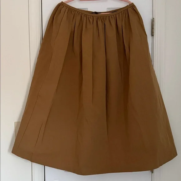 NWT ZARA ZW Collection Cape Midi Skirt Size XL Beige, khaki, taupe - Picture 8 of 13